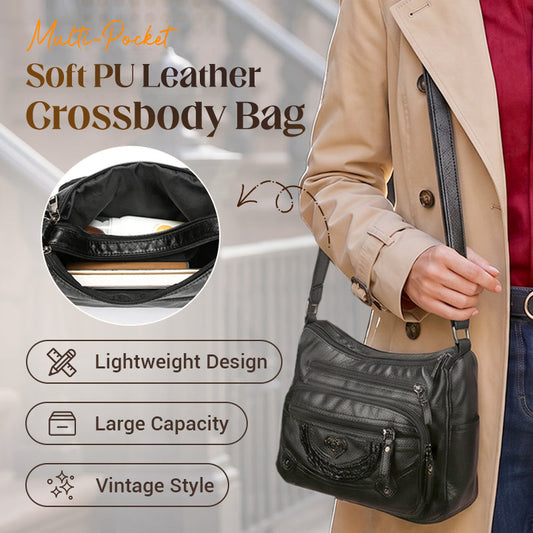 💐 50% di sconto! 🔥🎁 Borsa a tracolla in PU morbido da donna – tasche multiple per un'organizzazione perfetta 👜🔑 [Offerta limitata]