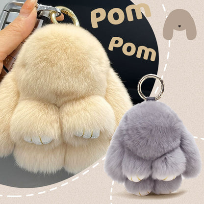 🏆OFFERTA SPECIALE A TEMPO LIMITATO -49% 🐰 Ciondoli morbidi a pompon con coniglietto fatti a mano