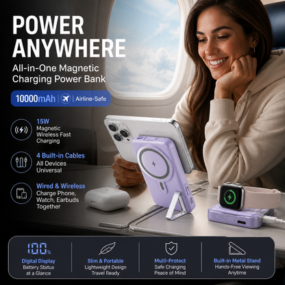 🔥 50% DI SCONTO! 🔋Power bank a ricarica rapida magnetica con supporto