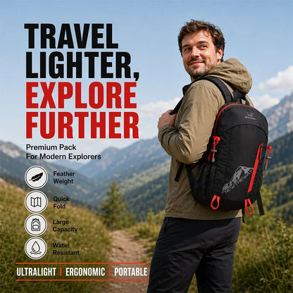 🌧️⛺Zaino da trekking impermeabile pieghevole – Daypack leggero e compatto