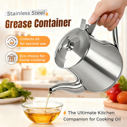 🔥Promozione a tempo limitato🔥Bollitore filtrante per olio in acciaio inossidabile