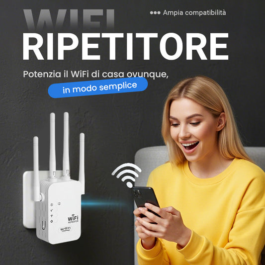 🎁Ultimo giorno: sconto del 49%! 🔥 Amplificatore Wi-Fi 2026 – 1200 Mbit/s, dual band (5 GHz / 2,4 GHz) 📶 Amplificazione massima del segnale – connessione stabile in tutta la casa!