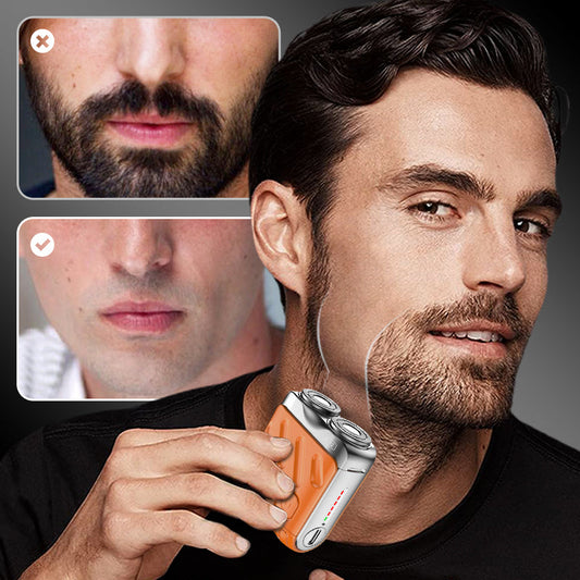 🎁49% DI SCONTO! Rasoio portatile a doppio anello, un regalo pratico per lui~