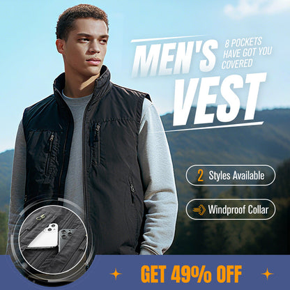 ⏰ Offerta a Tempo Limitato 49% DI SCONTO🔥🧥 Giubbotto Gilet Senza Maniche Oversize Uomo Con Tasche
