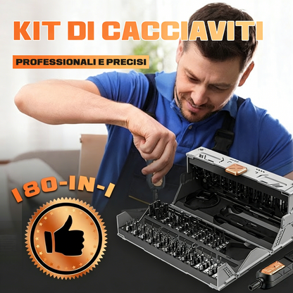 Kit cacciaviti a precisione professionale 180-in-1