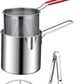 Friggi cibi croccanti all'istante! Friggitrice in acciaio inox antischizzo e a risparmio d'olio