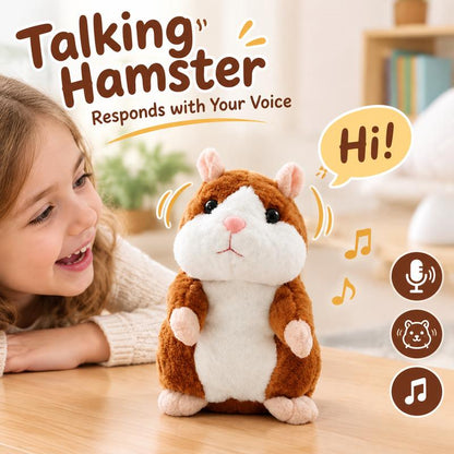 ✨ Peluche criceto parlante – ripete tutto ciò che dici, scuote la testa automaticamente, divertimento esilarante per bambini e adulti. 🎁