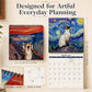 🐱 Calendario artistico per gatti 2027 — 12 capolavori reinterpretati con un tocco felino e curioso