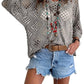 ✨ Top beige in stile boho all'uncinetto con scollo a V da donna