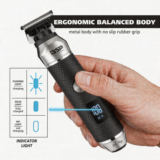 ⏳ TEMPO LIMITATO: 50% DI SCONTO! 🏆 Set da toelettatura professionale 3-in-1 di lusso per uomo – Trimmer a lama T, rasoio a lamina e trimmer per naso – con display LED e ricarica USB