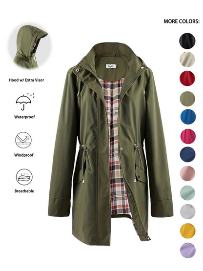 🔥CALDO SALDI SCONTO 50% 🧥💦 Giacca donna elegante. leggera. impermeabile 🍃- Scatena stile e durata in qualsiasi tempesta!