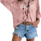 ✨ Top beige in stile boho all'uncinetto con scollo a V da donna