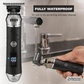 ⏳ TEMPO LIMITATO: 50% DI SCONTO! 🏆 Set da toelettatura professionale 3-in-1 di lusso per uomo – Trimmer a lama T, rasoio a lamina e trimmer per naso – con display LED e ricarica USB