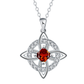 💎Collana con Ciondolo Scintillante per Donna | Nodo Celtico Simbolo di Amore Eterno 💞 | Zircone Cubico Scintillante ✨ | Catena Regolabile 45 + 5 cm 📏 | 12 Mesi e Colori 🎨