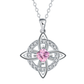 💎Collana con Ciondolo Scintillante per Donna | Nodo Celtico Simbolo di Amore Eterno 💞 | Zircone Cubico Scintillante ✨ | Catena Regolabile 45 + 5 cm 📏 | 12 Mesi e Colori 🎨