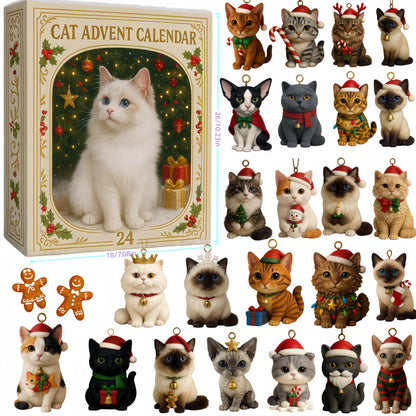 🐱 50% DI SCONTO🎄 Calendario dell'Avvento 2025 per Amanti dei Gatti - 24 Giorni di Giochi/Prelibatezze per il Tuo Amico Felino, Design Festivo 🎁📦