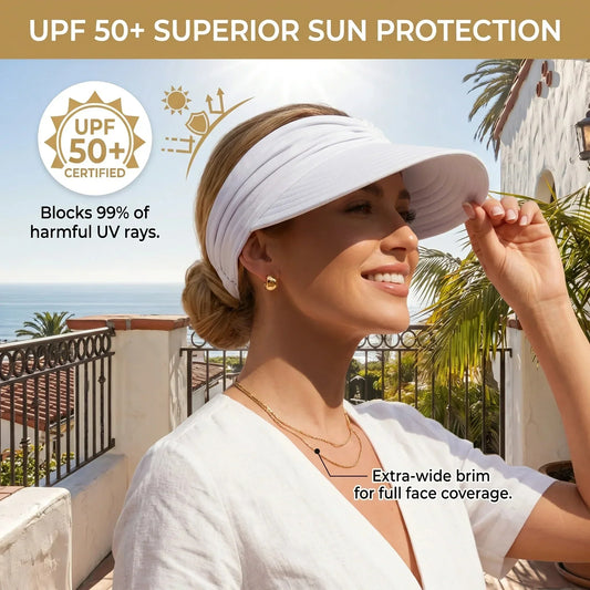 🔥 Offerta estiva 50% di sconto 💕 Visiera da sole con foro per coda di cavallo UPF 50+