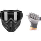 Maschera Integrale Protettiva con Occhiali Staccabili