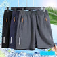 🔥 Vendita calda 50% di sconto 🥰  Shorts estivi elastici da uomo 💎 Tasche traspiranti, con cerniera e stretch fit 🩳❄️