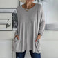 🔥Scorte limitate disponibili 50% DI SCONTO🔥T-Shirt Donna con Tasca Collo Tondo Manica Lunga Morbida