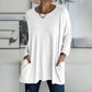 🔥Scorte limitate disponibili 50% DI SCONTO🔥T-Shirt Donna con Tasca Collo Tondo Manica Lunga Morbida