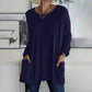 🔥Scorte limitate disponibili 50% DI SCONTO🔥T-Shirt Donna con Tasca Collo Tondo Manica Lunga Morbida