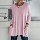 🔥Scorte limitate disponibili 50% DI SCONTO🔥T-Shirt Donna con Tasca Collo Tondo Manica Lunga Morbida