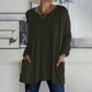 🔥Scorte limitate disponibili 50% DI SCONTO🔥T-Shirt Donna con Tasca Collo Tondo Manica Lunga Morbida