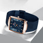✨Saldo al 50%🔥Orologio da Uomo al Quarzo con Cinturino Quadrato Ultra Sottile a Maglia