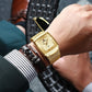 ✨Saldo al 50%🔥Orologio da Uomo al Quarzo con Cinturino Quadrato Ultra Sottile a Maglia