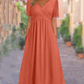 👗💙 50% DI SCONTO OGGI! ✨ Abito lungo da donna con scollo a V e maniche corte 🌸 Vestibilità morbida ed elegante, tessuto confortevole e stile quotidiano senza sforzo