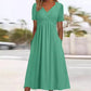 👗💙 50% DI SCONTO OGGI! ✨ Abito lungo da donna con scollo a V e maniche corte 🌸 Vestibilità morbida ed elegante, tessuto confortevole e stile quotidiano senza sforzo