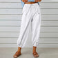 💓SCONTO DEL 50%!💞 Pantaloni da donna a gamba larga e dritta – Cotone e lino traspiranti, vestibilità aderente e tasche pratiche 👖