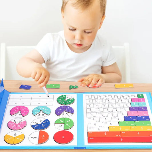 🔥 ULTIMO GIORNO SCONTO 60% 🏅 Libro Magnetico Montessori Puzzle delle Frazioni