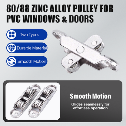 Carrucola in Lega di Zinco 80/88 per Finestre e Porte in PVC