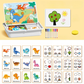 Scatola Puzzle Magnetica per Bambini con Giochi e Lavagna da Disegno