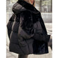 Piumino Oversize Donna con Cappuccio e Patchwork