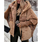 Piumino Oversize Donna con Cappuccio e Patchwork