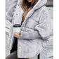 Piumino Oversize Donna con Cappuccio e Patchwork