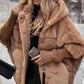 Piumino Oversize Donna con Cappuccio e Patchwork