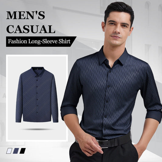Camicia casual da uomo manica lunga fashion