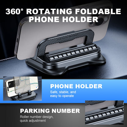 📱 SCONTO DEL 50% ORA! ✨ Supporto per telefono pieghevole girevole a 360° - Compatibilità universale con base antiscivolo per scrivania, auto e viaggi 🚗💻