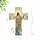 ✝️Acquista di più, ottieni di più✨Retro Gesù Cristo Wall Cross Decor - Vintage Design in legno con simbolismo della fede per accento di casa spirituale 🌟🕊️