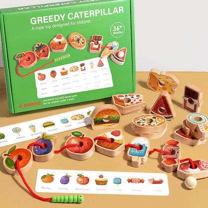 🎅 Regalo di Natale Sconto del 50% 🎄 Bruco Giocattolo in Legno per Bambini 3+ (Giocattolo Educativo)