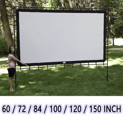 🎬 HOT SALE al 50%! ✨ Schermo Cinema Gigante Portatile per Esterni - Proiezione 4K HD con Supporto Regolabile per Feste all'Aperto 🌟🌙