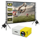 🎬 HOT SALE al 50%! ✨ Schermo Cinema Gigante Portatile per Esterni - Proiezione 4K HD con Supporto Regolabile per Feste all'Aperto 🌟🌙
