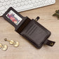 👝 SCONTO DEL 50% ORA! 🎁 Portafoglio vintage da uomo con cerniera - Vera pelle e protezione RFID, elegante e sicuro da portare con sé ogni giorno ✨