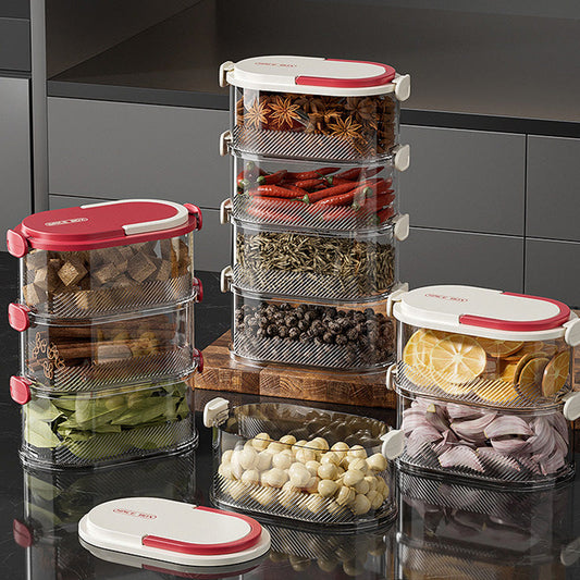 🧂 OFFERTA SPECIALE: 50% DI SCONTO! 🫙 Organizer per Spezie Multistrato Sigillato – Ermetico, Risparmio di Spazio & Trasparente per una Dispensa Ordinata 🌶️📦✨