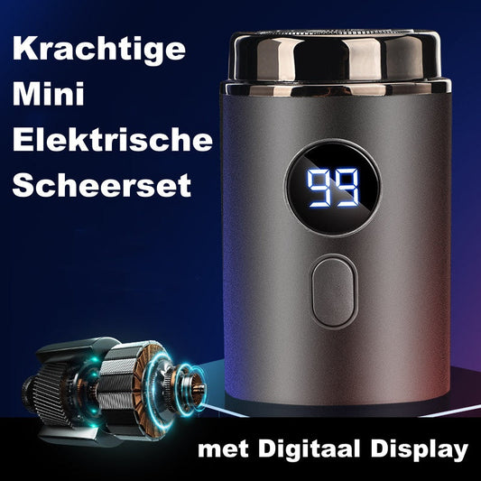 Potente mini rasoio elettrico da uomo con display digitale