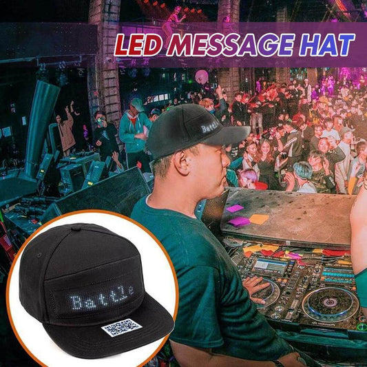 🧢 50% DI SCONTO! 💡 Cappello con Messaggio LED – Testo Personalizzabile, Batteria Ricaricabile & Perfetto per Feste ed Eventi 🎉